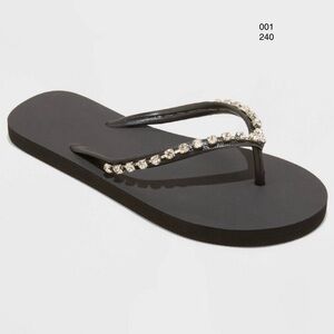 *new* Women's Mary Flip Flop Sandals - Shade & Shore™ Black size 10